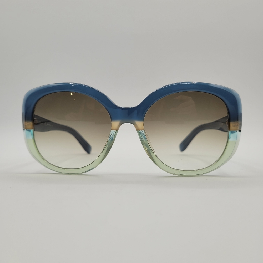 Salvatore Ferragamo Women's SF793S Blue Green Oval SunglassesMade In Italy 315